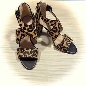 Franco Sarto / Wedge Heels / Hide Hair Leopard Print / 8